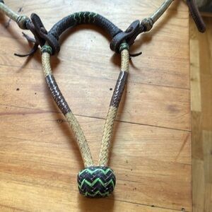 Brad Tarp Custom Braided Bosal with a leather Rawhide head stall